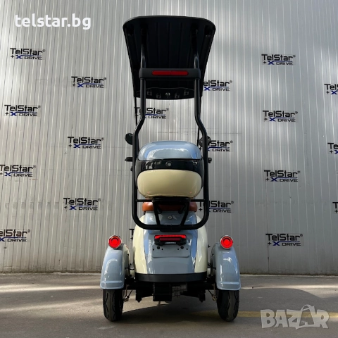 Електрическа триколка ТИП VESPA STYLE ROOF с покрив задно предаване с диференциал 60V 1500W + предно, снимка 16 - Мотоциклети и мототехника - 52411506
