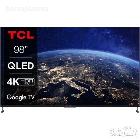 Телевизор TCL QLED 98C735, 98" (248 см), Smart Google TV, 4K Ultra HD, 100 Hz, Клас G, снимка 1 - Телевизори - 40505606