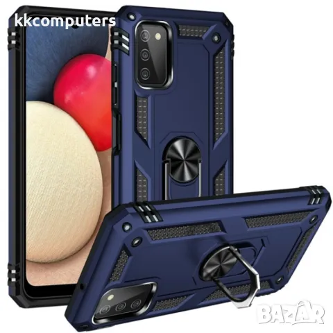 Samsung Galaxy A03s Удароустойчив Ring Holder Калъф и Протектор, снимка 4 - Калъфи, кейсове - 48611206