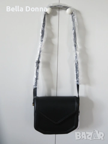 Дамска чанта през рамо Mango Envy, черен цвят, снимка 12 - Чанти - 53603901