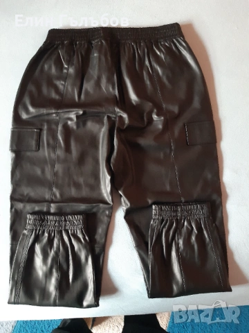 Панталон дамски, кожен Bershka чисто нов, снимка 7 - Панталони - 53467182