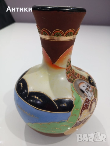 Порцеланова стара японска ваза с печат , снимка 6 - Други ценни предмети - 52624283