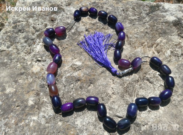 Броеница Ахат Лилав, снимка 2 - Арт сувенири - 41515963