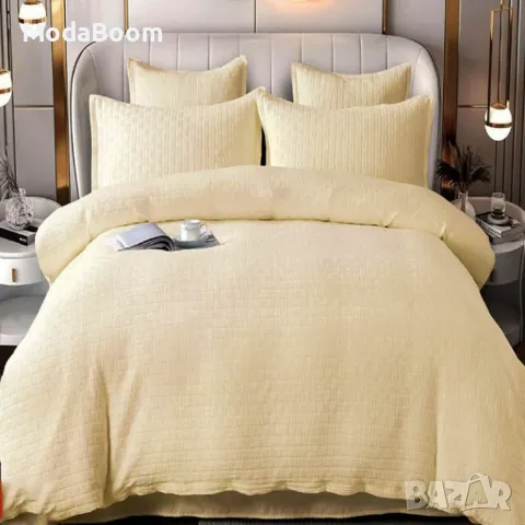 Луксозен комплект с драперия от 100% памук Различни цветове , снимка 3 - Спално бельо - 48966105