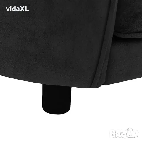 vidaXL Кучешки диван, черен, 69x49x40 см, плюш, снимка 8 - За кучета - 56146235