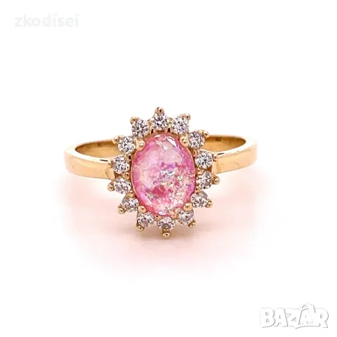 Златен дамски пръстен 3,20гр. 14кр.проба:585 размер:56 модел:29558-6