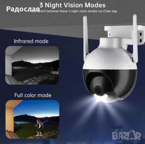 Куполна WIFI камера за видеонаблюдение, снимка 3 - HD камери - 52182152