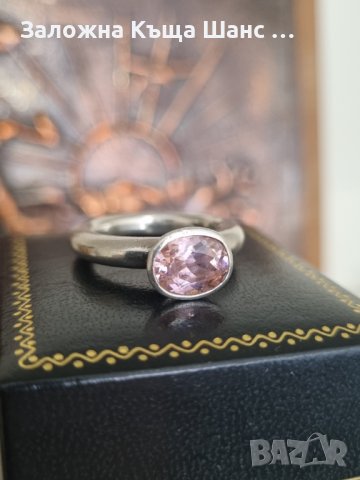 Дамски сребърен пръстен 925 проба с камък  , снимка 2 - Пръстени - 41859856