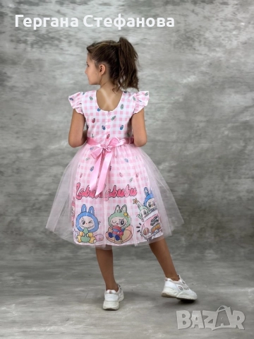 Рокля Лабубу Размери-5г.6г.7г.8г.9г.10г. Цена-44лв, снимка 7 - Детски рокли и поли - 51529523
