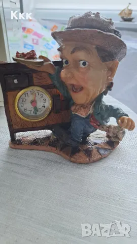 Керамичен часовник, снимка 2 - Антикварни и старинни предмети - 48481983