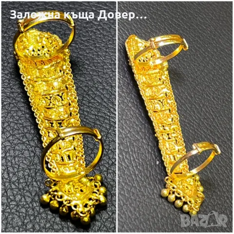 Златен пръстен напръстник prasten zlaten 14 k 585 gold , снимка 6 - Пръстени - 48201259