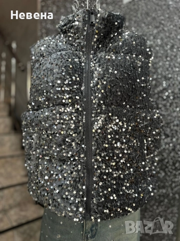 Грейка елек с пайети, снимка 3 - Елеци - 52446676