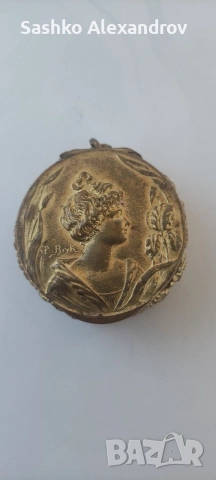 Рядка подписана френска кутийка P. de Bryk - Belle Epoque , Art Nouveau - около 1900 г ., снимка 13 - Антикварни и старинни предмети - 50868068