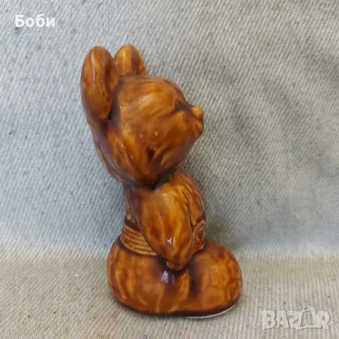 Стара Порцеланова - Керамична Фигура Мечето Миша Олимпиада Москва 80, снимка 6 - Колекции - 47521928