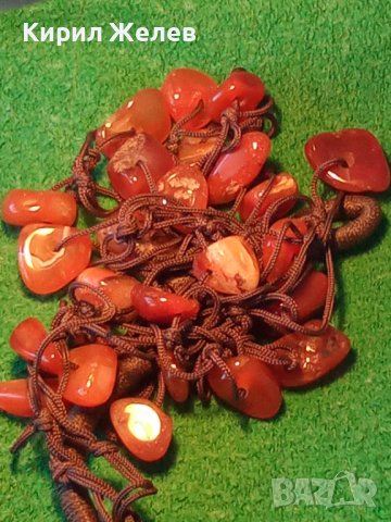 ОГЪРЛИЦА КОЛИЕ НАТУРАЛЕН СКЪПОЦЕНЕН КАРНЕОЛ РЪЧНА НАПРАВА ГРЪНЧ АРТ СТИЛ 22821, снимка 2 - Колиета, медальони, синджири - 33423055