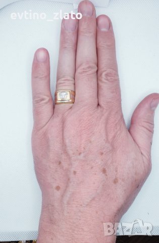 Златни мъжки пръстени-14К, снимка 2 - Пръстени - 38764140