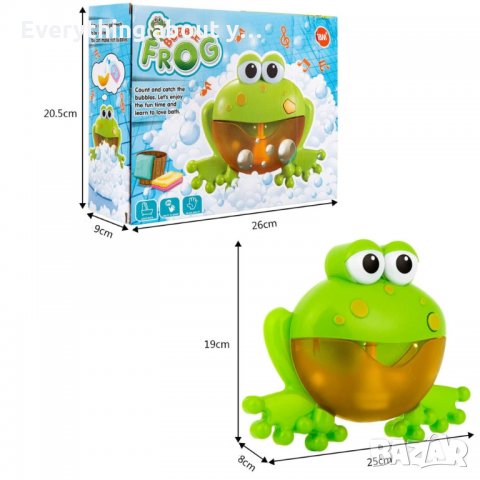 Музикална жаба или рак за сапунени балончета, играчка за баня, снимка 18 - Музикални играчки - 34810459