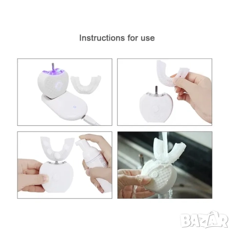 Електрическа ултразвукова четка за зъби и за избелване с USB зареждане, снимка 8 - Други - 52070945