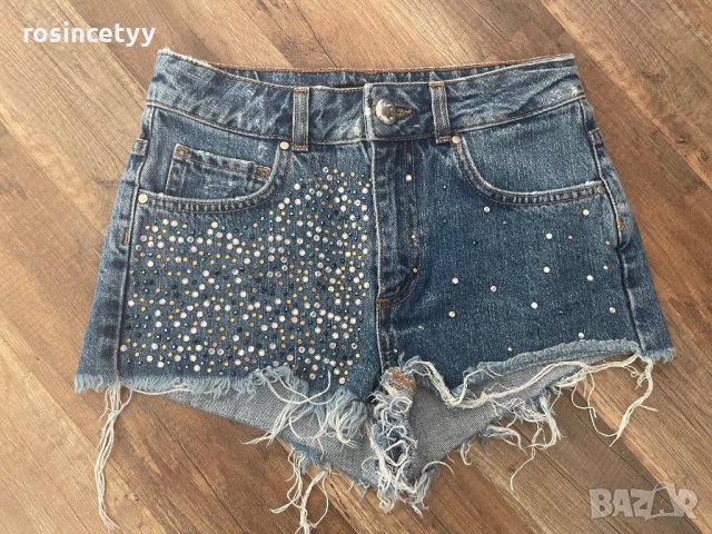 Къси панталонки с камъни , снимка 4 - Къси панталони и бермуди - 37418576