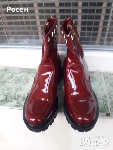 Дамски лачени боти 39, снимка 11 - Дамски боти - 48199173