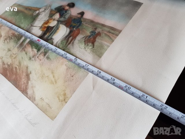 Наполеон Бонопарт на бойното поле 1910 г. цветна литография от DESVARREUX , снимка 15 - Картини - 35765881