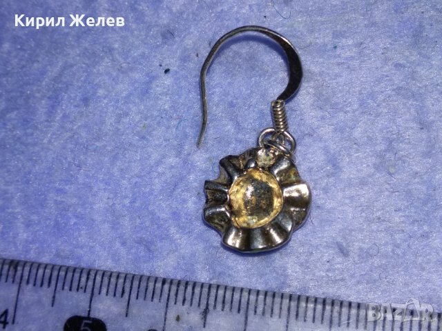 НЕЖНА ФЛОРАЛНА СРЕБЪРНА ОБЕЦА СРЕБРО 925 РОЗИЧКА 38293, снимка 4 - Обеци - 40932416