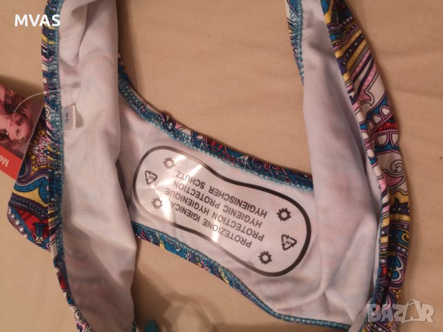 Нови - 35% дамски бански долнище 38 размер М размер сини шарени, снимка 4 - Бански костюми - 41364132