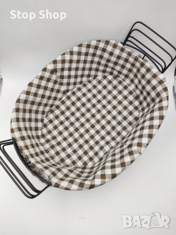 Метален поднос панер с текстил , снимка 4 - Декорация за дома - 41480992