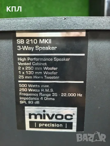 Немски тонколони MIVOC SB-210 mkII, снимка 12 - Тонколони - 55941354