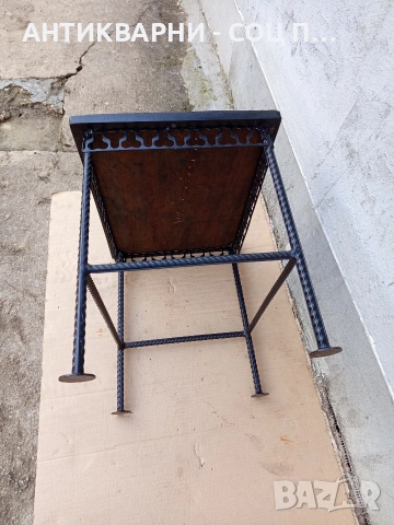 Стара Ръчно Изработена Малка Масичка От Ковано Желязо. НОМЕР 682., снимка 8 - Антикварни и старинни предмети - 53407162