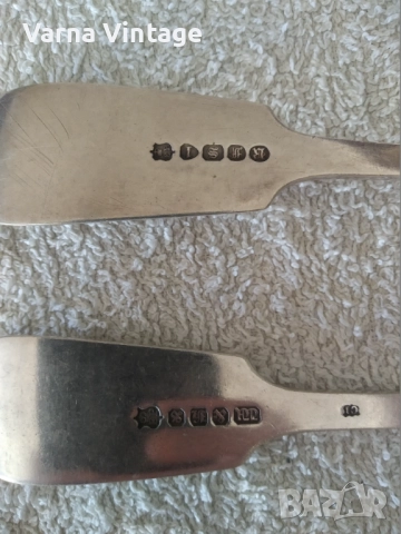 Две стари посребрени вилици. Край на 19 век. Англия. С щампа., снимка 12 - Антикварни и старинни предмети - 51729097