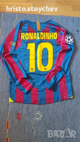 Ronaldinho long sleeve Barcelona jersey 