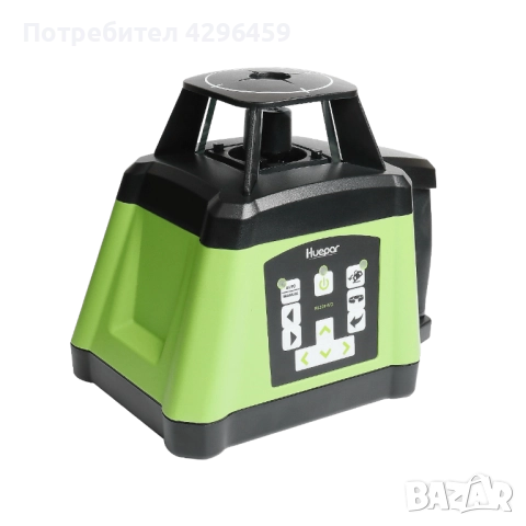 Нивелир лазерен с приемник Huepar RL200HVG, 487 м, зелен лъч, снимка 14 - Измервателни инструменти - 52398386