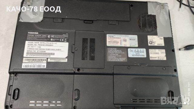 Лаптоп Toshiba Satellite A210-11C, снимка 4 - Части за лаптопи - 42042648