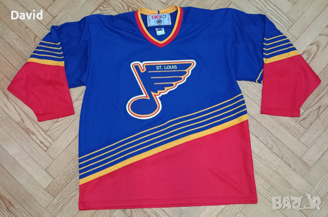 NHL ретро оригинална фланелка от 90-те на St Louis Blues, снимка 1 - Други спортове - 44559202