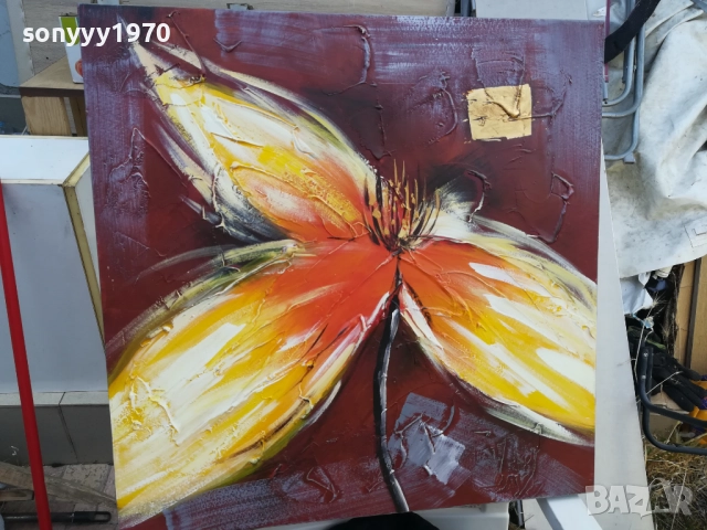 ЦВЕТЕ-КАРТИНА 60Х60СМ 1510251556, снимка 4 - Картини - 52064224