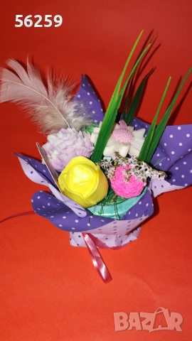 Букети от глицеринови цветя, снимка 2 - Други - 53193342