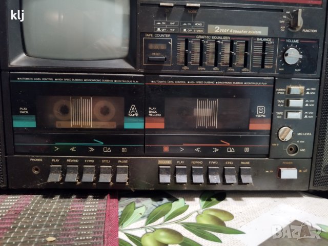 Радиокасетофон с телевизор , снимка 5 - Радиокасетофони, транзистори - 42014072