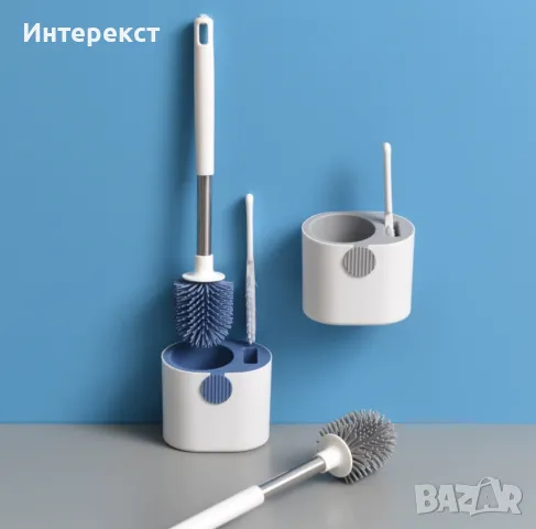 Силиконова стенна четка за тоалетна без пробиване , снимка 3 - Други - 49122278