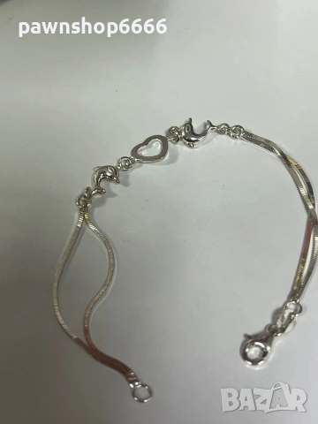 Сребърна гривна проба 925 тегло 3,63 грама , снимка 2 - Гривни - 53189106