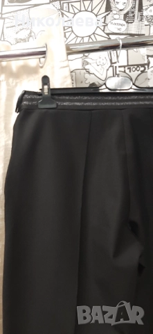 Ефектен Макси Кожен Панталон в черно-размери50,52,54!, снимка 8 - Панталони - 52377600