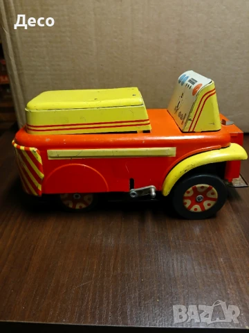 Стара ламаринена играчка мотокар за части., снимка 4 - Колекции - 50785132