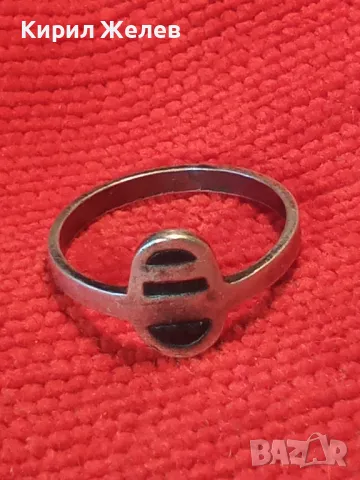 СТАР СТИЛЕН ЕМАЙЛИРАН СРЕБЪРЕН ПРЪСТЕН ЛАКИРАНО СРЕБРО 925 РЪЧНА ИЗРАБОТКА 44348, снимка 9 - Пръстени - 46268880