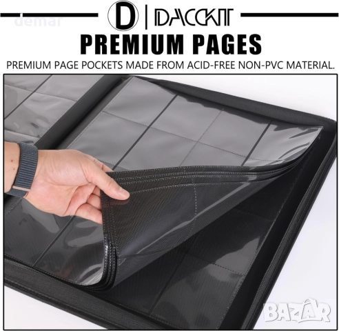 Първокласен албум, класьор за картички, карти за игра 16 джоба/640 картички 7,5/10 см, снимка 5 - Колекции - 51770309