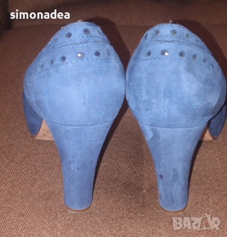 Страхотни дамски обувки Unisa – естествена кожа и естествен набук , снимка 3 - Дамски обувки на ток - 53659676