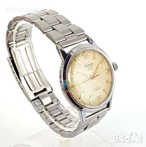 Geneva sport prima 17 j -оригинален швейцарски часовник с ръчно навиване , снимка 4 - Мъжки - 50527189