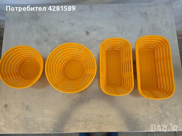 Пластмасови форми за втасване на хляб с плат, снимка 2 - Други машини и части - 53657985