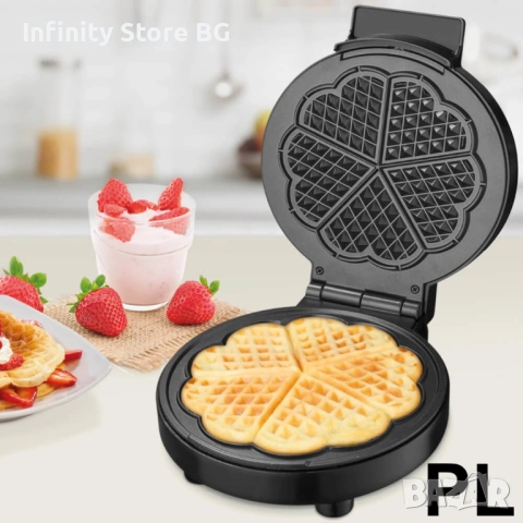 🧇 Уред за гофрети Muhler MHT-1010W – пухкави гофрети с усмивка!, снимка 3 - Гофретници - 53467525