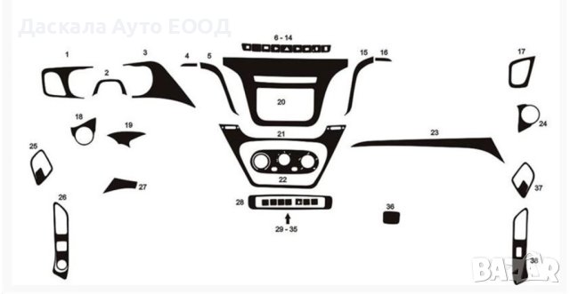 Силиконов стикер Махагон за ИВЕКО IVECO DAILY 2015г.+ , 38 части, снимка 2 - Аксесоари и консумативи - 41941538