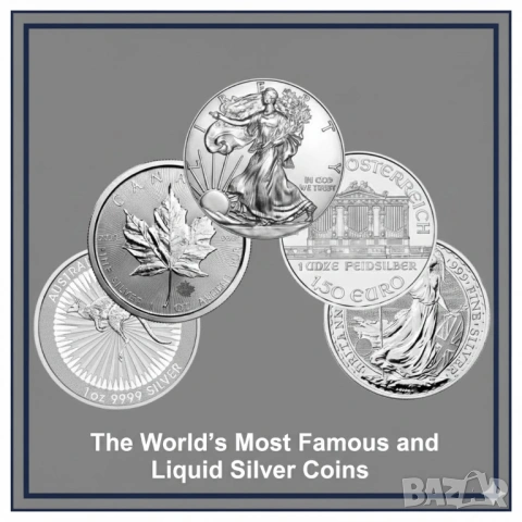 Ексклузивен комплект "Петте класики"-Сет - 5 Сребърни инвестиционни монети по 1 тройунция – 2025 г.!, снимка 14 - Нумизматика и бонистика - 53450843